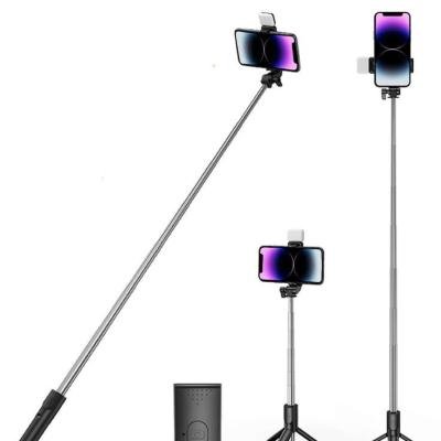 R1S-L Selfie Stick+Tripod  with LED Light | Portable Bluetooth Selfie Stick for Vlogging & Travel