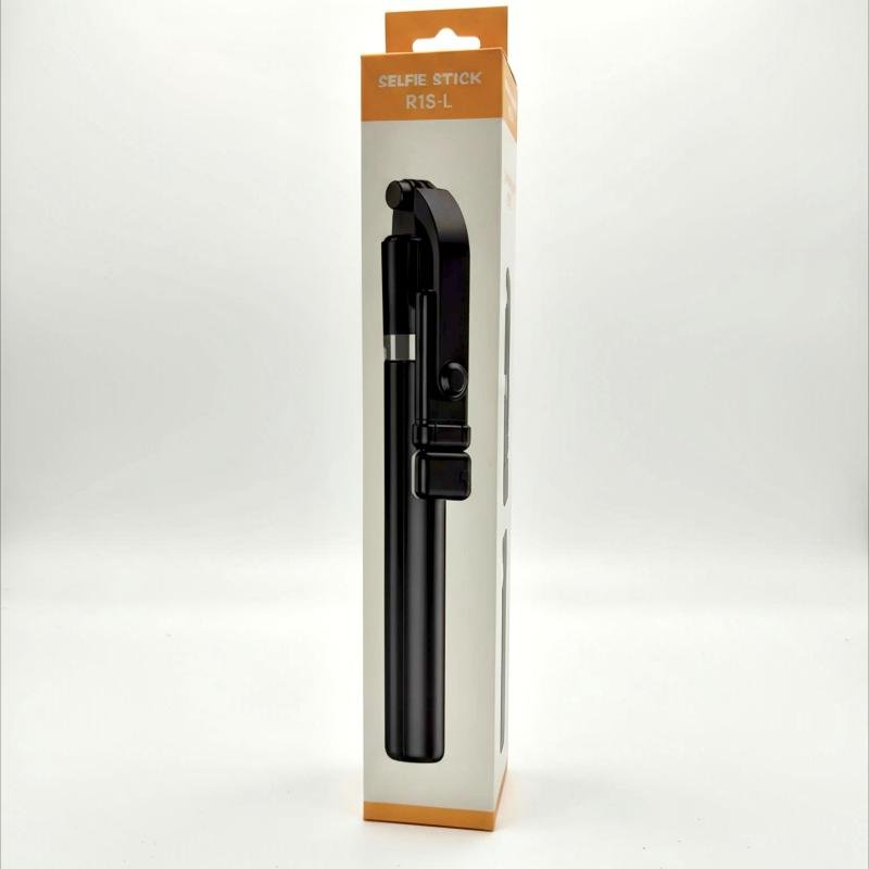 R1S-L Selfie Stick+Tripod  with LED Light | Portable Bluetooth Selfie Stick for Vlogging & Travel